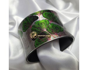 Bratara Ginkgo Biloba verde-roz