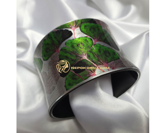 Bratara Ginkgo Biloba verde-roz