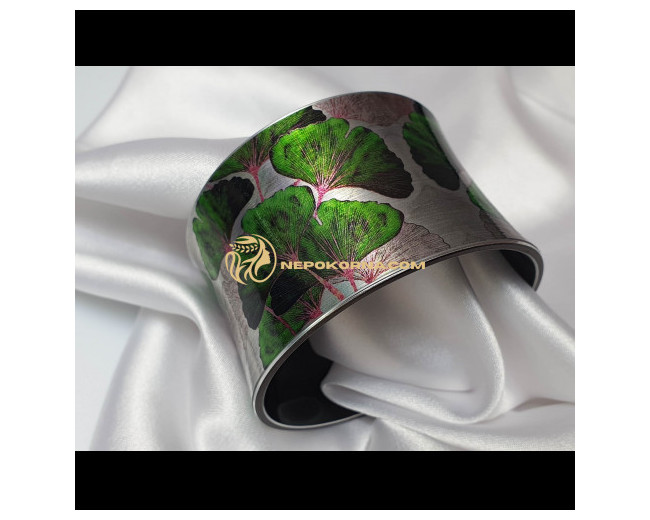 Bratara Ginkgo Biloba verde-roz