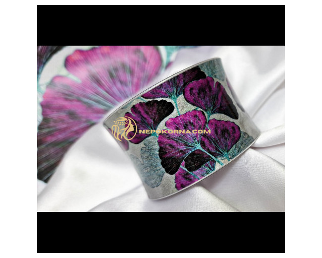 Bratara si colier Ginkgo Biloba - ciclamen