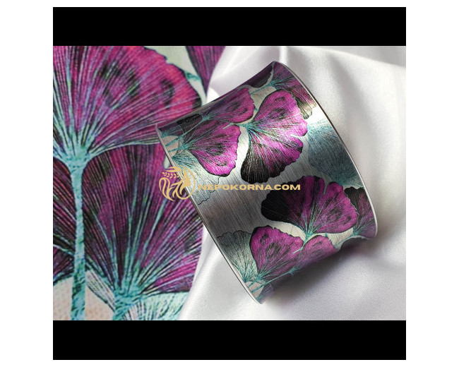 Bratara si colier Ginkgo Biloba - ciclamen