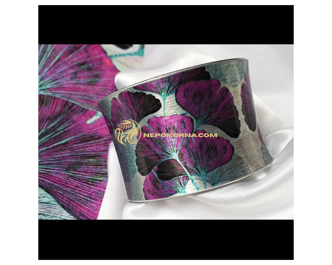 Bratara si colier Ginkgo Biloba - ciclamen