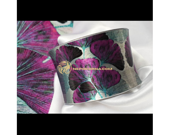 Bratara si colier Ginkgo Biloba - ciclamen