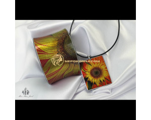 Bratara si colier - Floarea soarelui 2