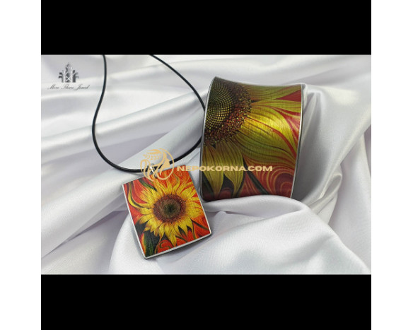 Bratara si colier - Floarea soarelui