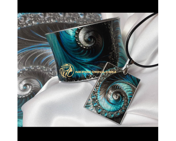 Bratara si colier - Albastriu