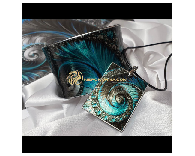 Bratara si colier - Albastriu