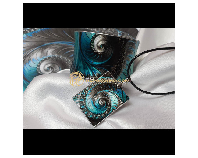 Bratara si colier - Albastriu