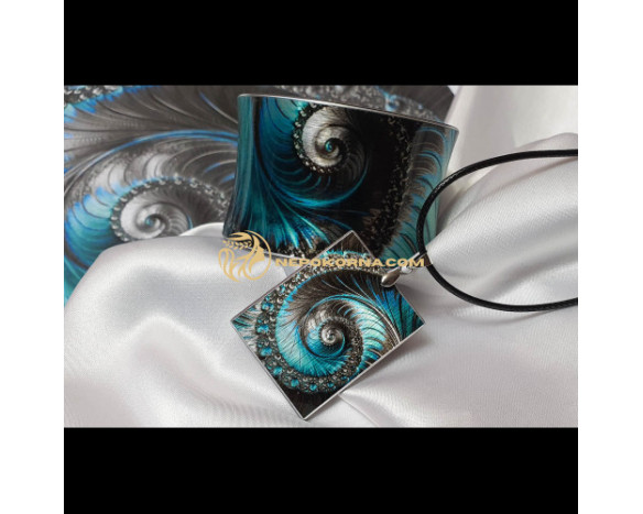 Bratara si colier - Albastriu