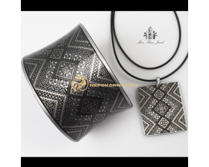 Bratara si colier Alexandra - grafic cu rama