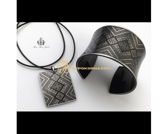 Bratara si colier Alexandra - grafic cu rama