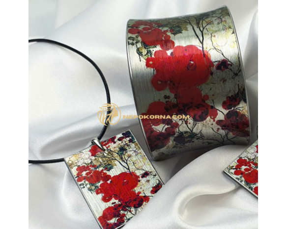 Bratara si colier - Gheisa argintiu