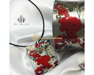 Bratara si colier - Gheisa argintiu 2