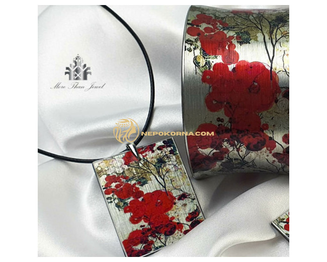 Bratara si colier - Gheisa argintiu