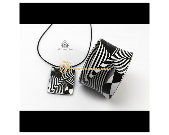 Bratara si colier - Contraste alb