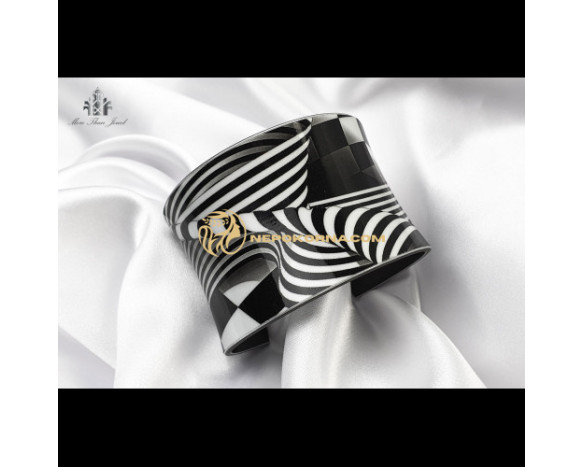 Bratara si colier - Contraste alb