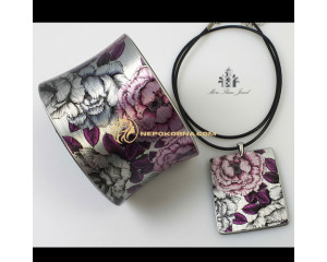 Bratara si colier - Rozmarin violet