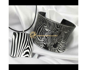 Bratara si colier - Zebra