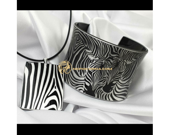 Bratara si colier - Zebra