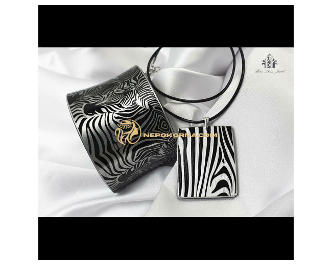 Bratara si colier - Zebra