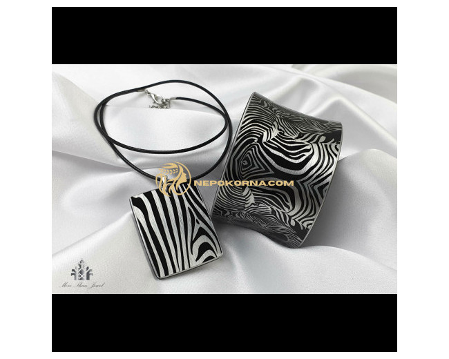 Bratara si colier - Zebra