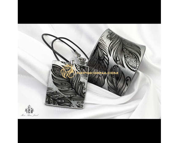 Bratara si colier - Finete argintie