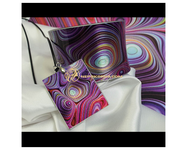 Bratara si colier - Ploaie purpurie