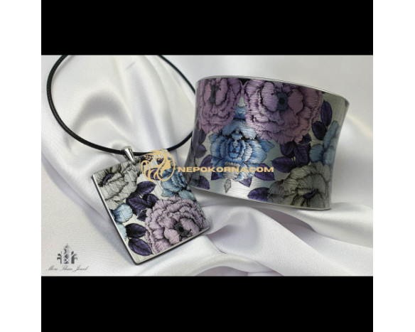 Set complet Rozmarin - albastru si roz