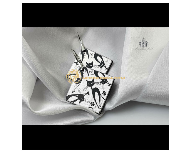 Set complet Mata neagra in argintiu