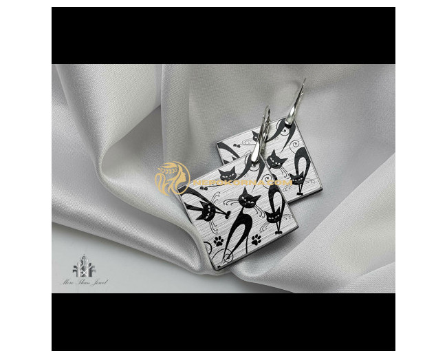 Set complet Mata neagra in argintiu