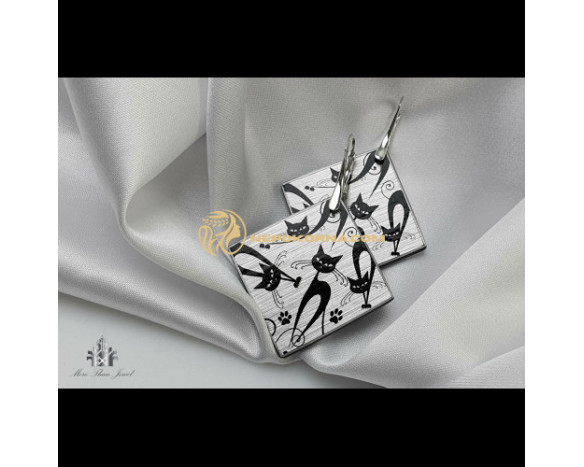 Set complet Mata neagra in argintiu