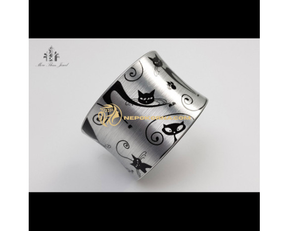 Set complet Mata neagra in argintiu