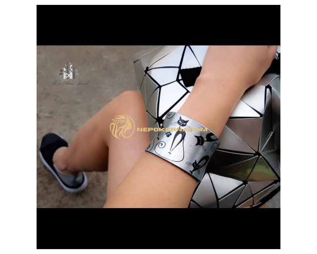 Set complet Mata neagra in argintiu