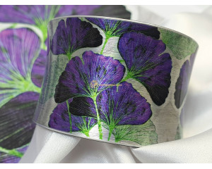 Bratara Ginkgo Biloba verde-violet 2