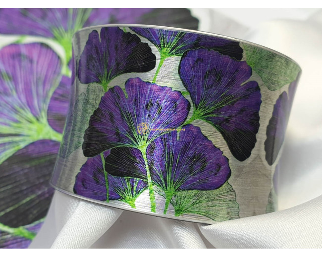 Bratara Ginkgo Biloba verde-violet