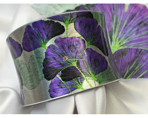 Bratara Ginkgo Biloba verde-violet