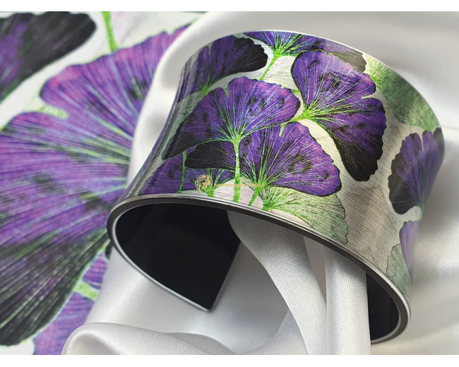 Bratara Ginkgo Biloba verde-violet