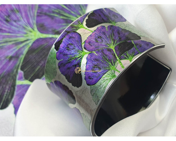 Bratara Ginkgo Biloba verde-violet