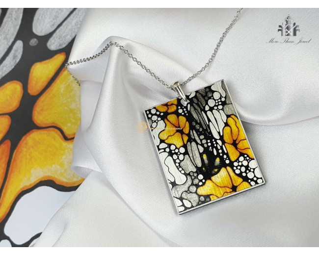 Bratara si colier - Fluturi portocalii